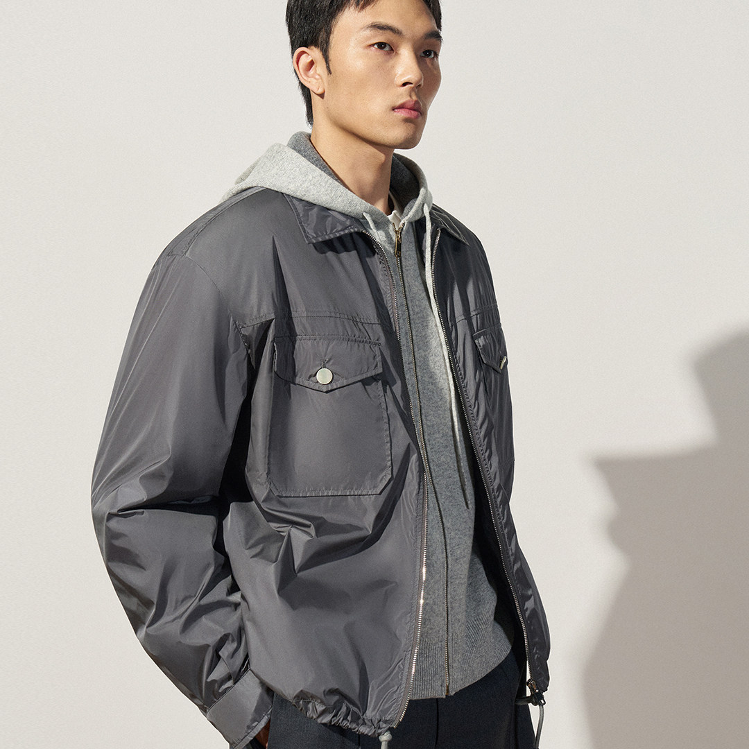 秋冬新款夹棉风衣短款外套