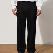 直筒牛仔长裤 TRENDIANO2025秋冬新款 全棉斜纹男款 1SM3061880