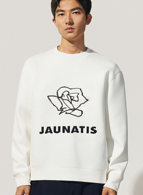 TRENDIANO2025秋冬新款双面针织提花男款套头卫衣 1ST3100950