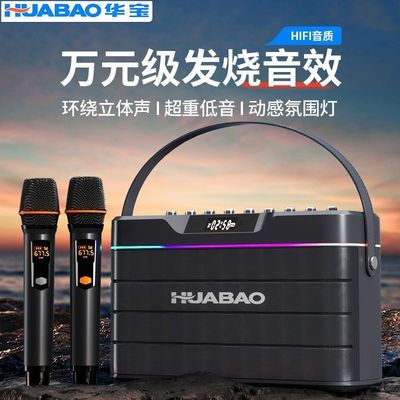 华宝重低音f105户外家庭k歌音响