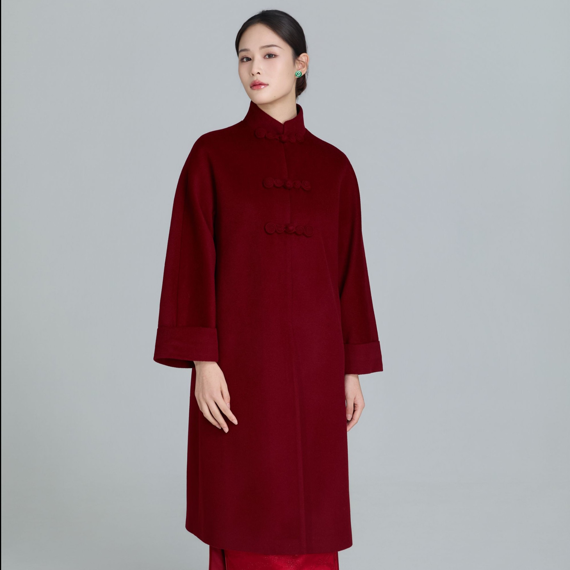 素心从简-中国风复古手工盘扣羊毛大衣GB4AM020488