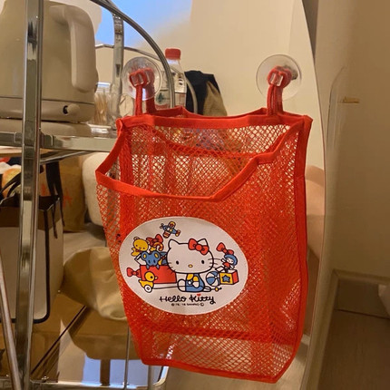 耶～又淘到了一个好物！hellokitty收纳挂袋，chao少女心的网兜袋