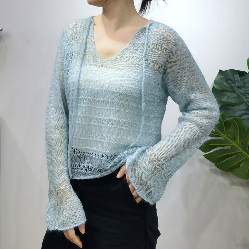 菲利斯套头衫 魔丽莎1根+卡鲁1根 毛线材料包