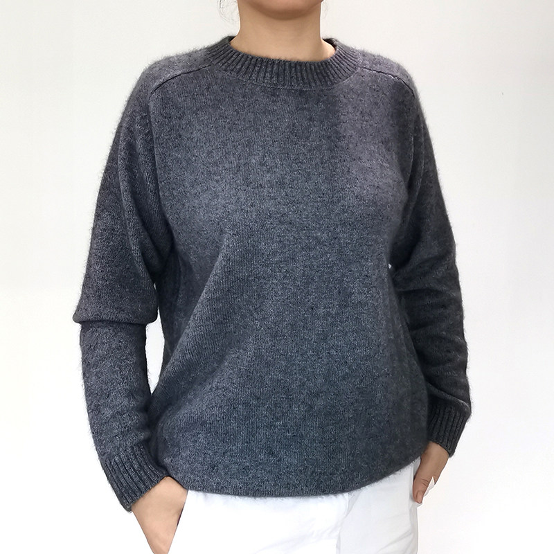 安吉列马鞍肩男女同款套头衫苏瑟兰进口貂毛线手工编织diy材料包