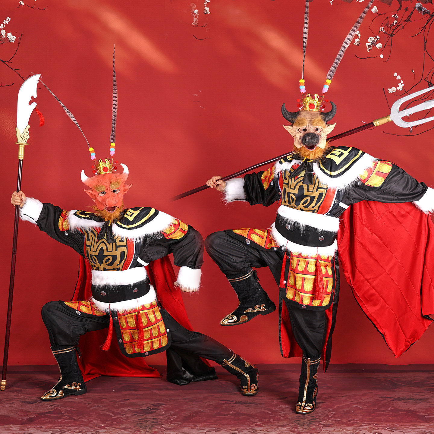 西游记牛魔王全套表演衣服成人演出服装道具牛头面具美猴王孙悟空