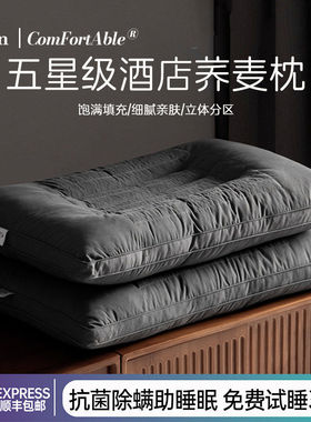 德国五星级酒店荞麦颈椎病专用枕头护颈椎助睡眠反弓富贵包颈椎枕