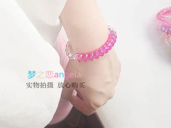 j½¥±äɫ͸Ã÷µ¯Á¦·¢È¦ º£ÃàºÃÊÖ»· 100Ö»°üÓÊ£¡Ë͵绰ÏßÅÌ·¢Æ÷£¡