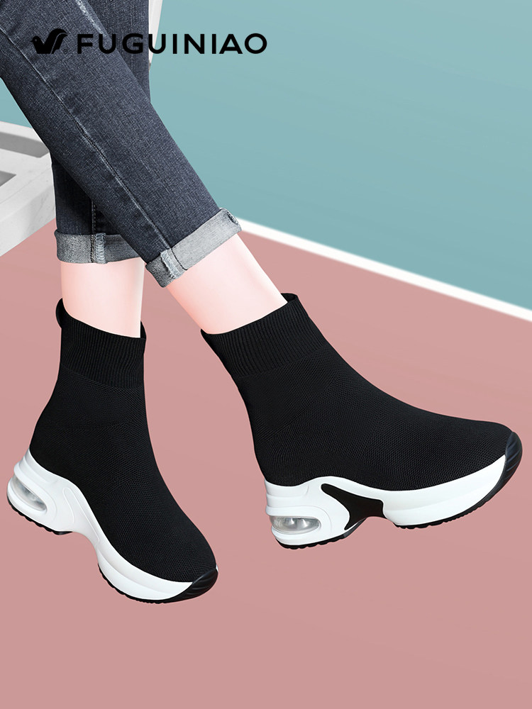 FGN FUGUI BIRD GODDESS RECOMMENDATION PLATFORM SOCKS BOOTS WOMENS INNER HEIGHTENED WOMENS SHOES AUTUMN AND WINTER BOOTS SNEAKERS