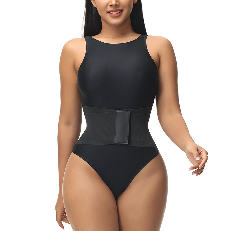 新款欧美大码丁字塑身衣提臀痕束身衣女士外穿收腹连体可折