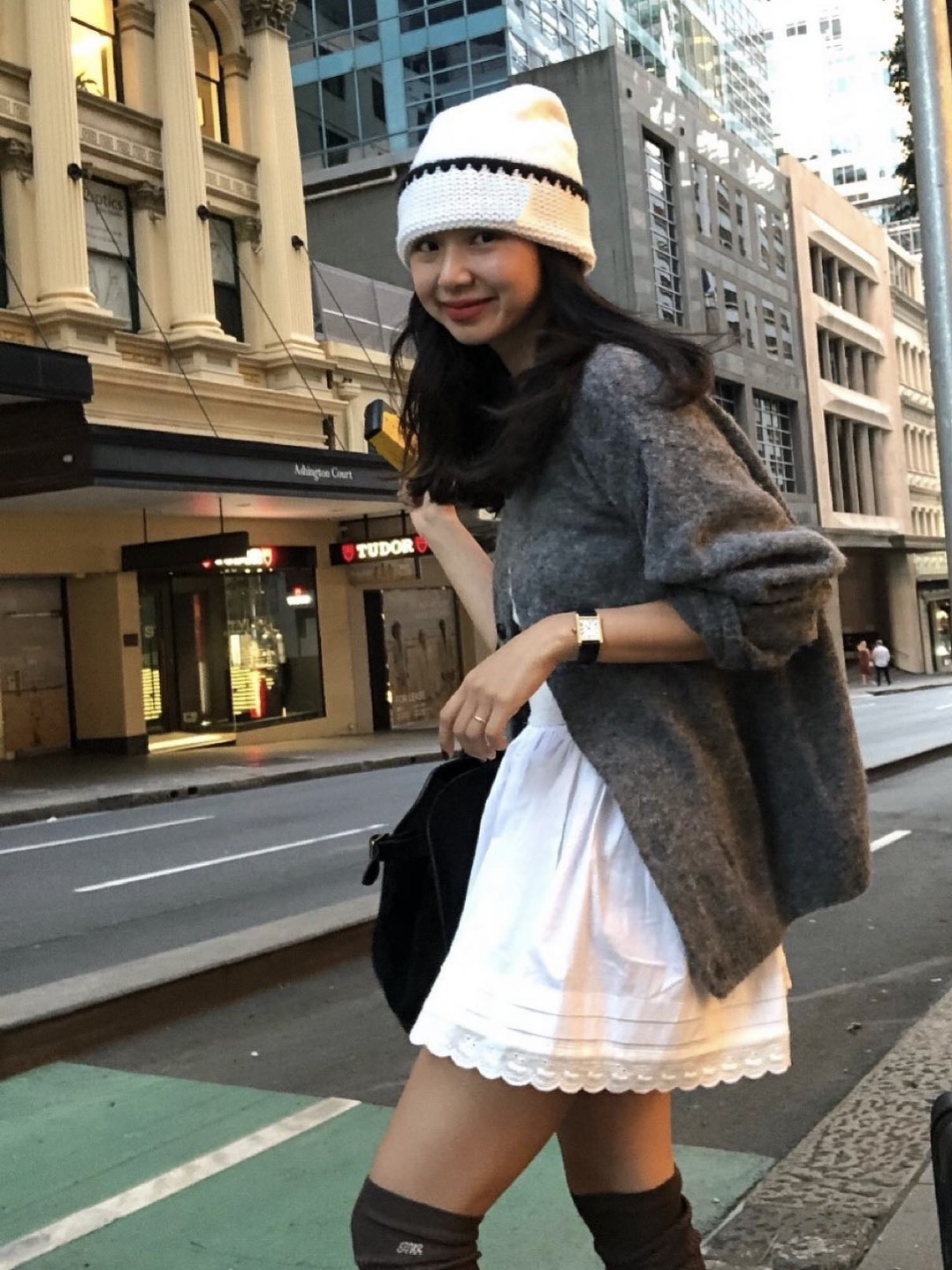 fever同款罗纹针织帽子女秋冬