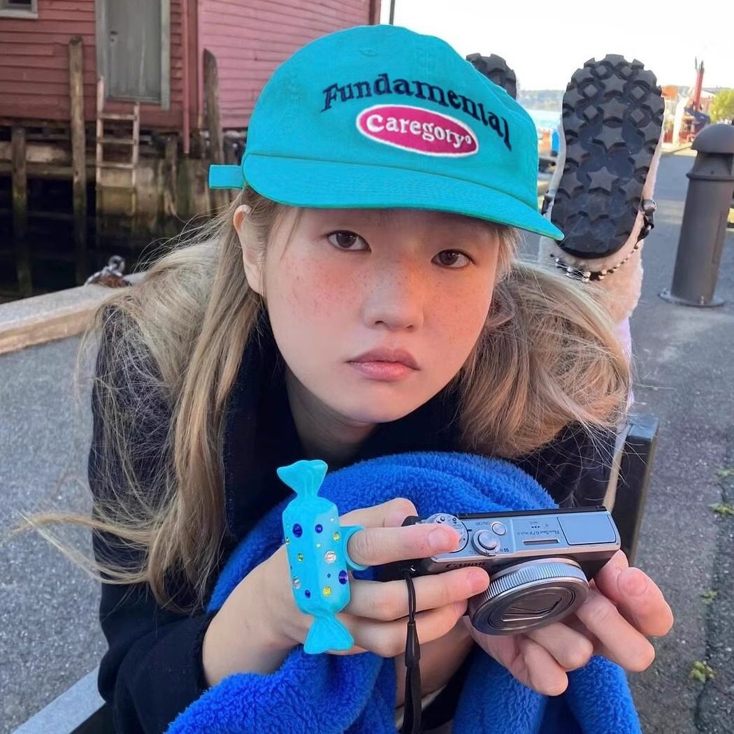 吴海嫄同款韩国平沿速干字母鸭舌帽女夏季户外尼龙遮阳云朵棒球帽