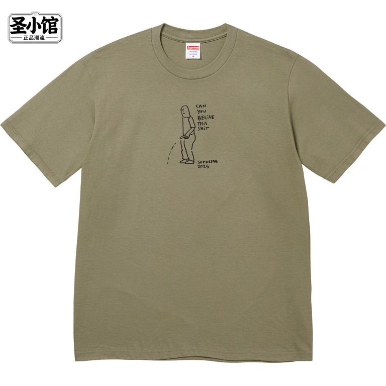 现货正品 Supreme 25SS Piss Tee 人物素描 漫画 短袖T恤