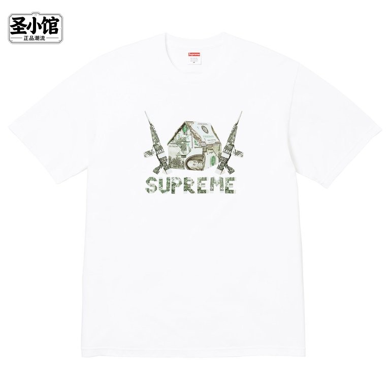 SupremeOrigami美金折纸短袖图片