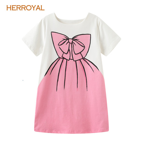 HERROYAL女童法式蝴蝶甜酷公主裙