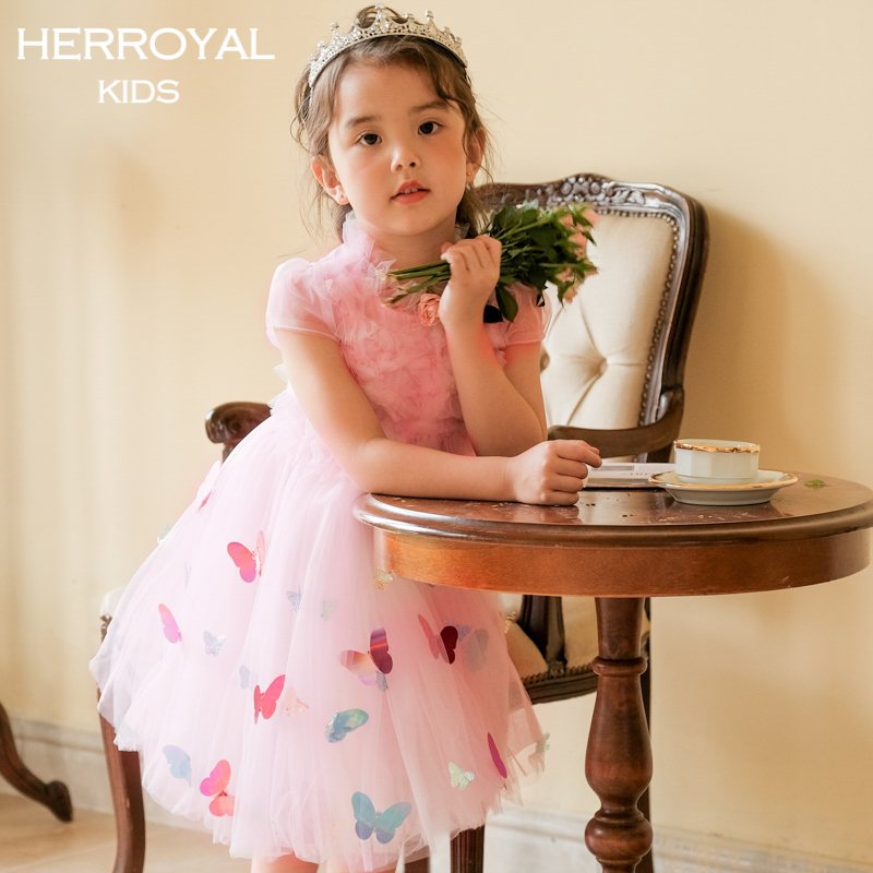 法国奢雅风HERROYAL春夏女童小中大女童蓬蓬裙礼服裙公主裙