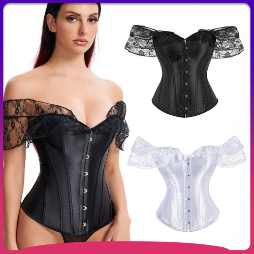新款复古束腰紧身胸衣纯色简约corset top宫廷抹胸上衣排扣女
