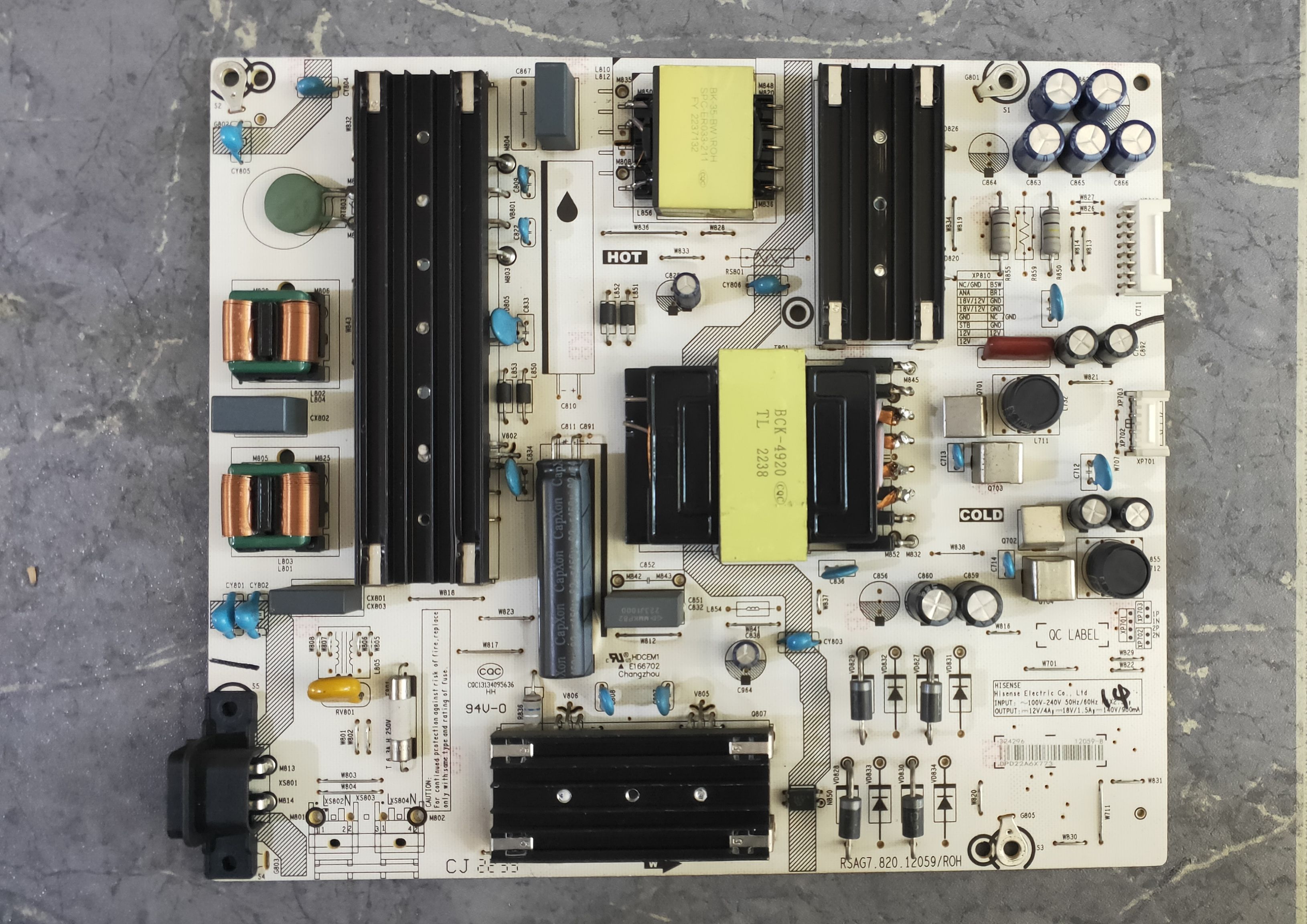 原装75A55A 75E3F液晶电视机电源板RSAG7.820.12059已测好