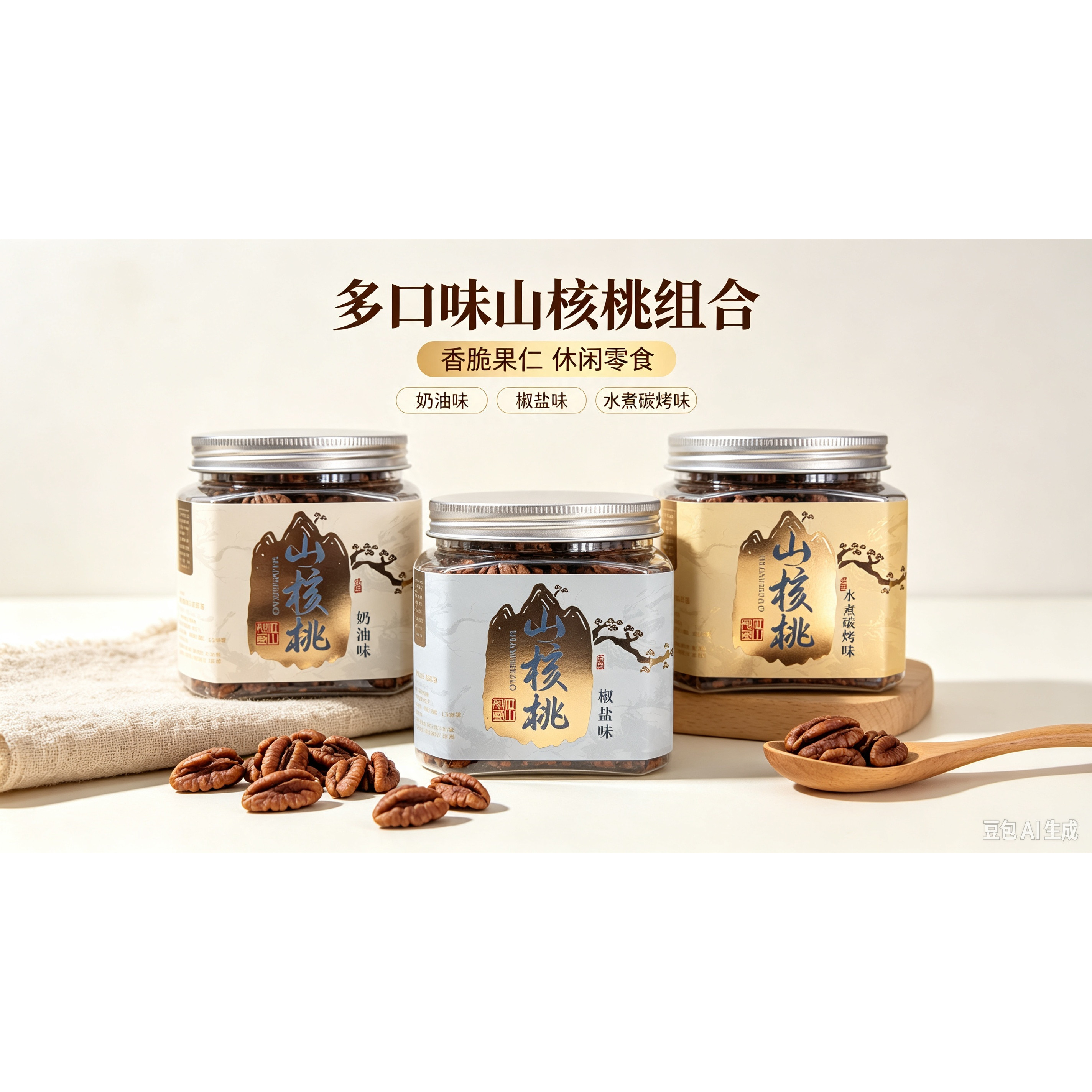 临安山核桃手剥罐装新货多口味