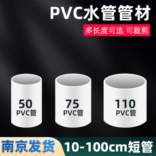 pvc管排水管圆管短管下水管道连接管子管材加长配件50/75/110 160 - 封面