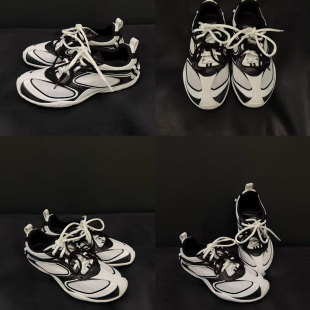 透气系带厚底休闲运动慢跑鞋 复古运动风网面拼色老爹鞋 女2026新款