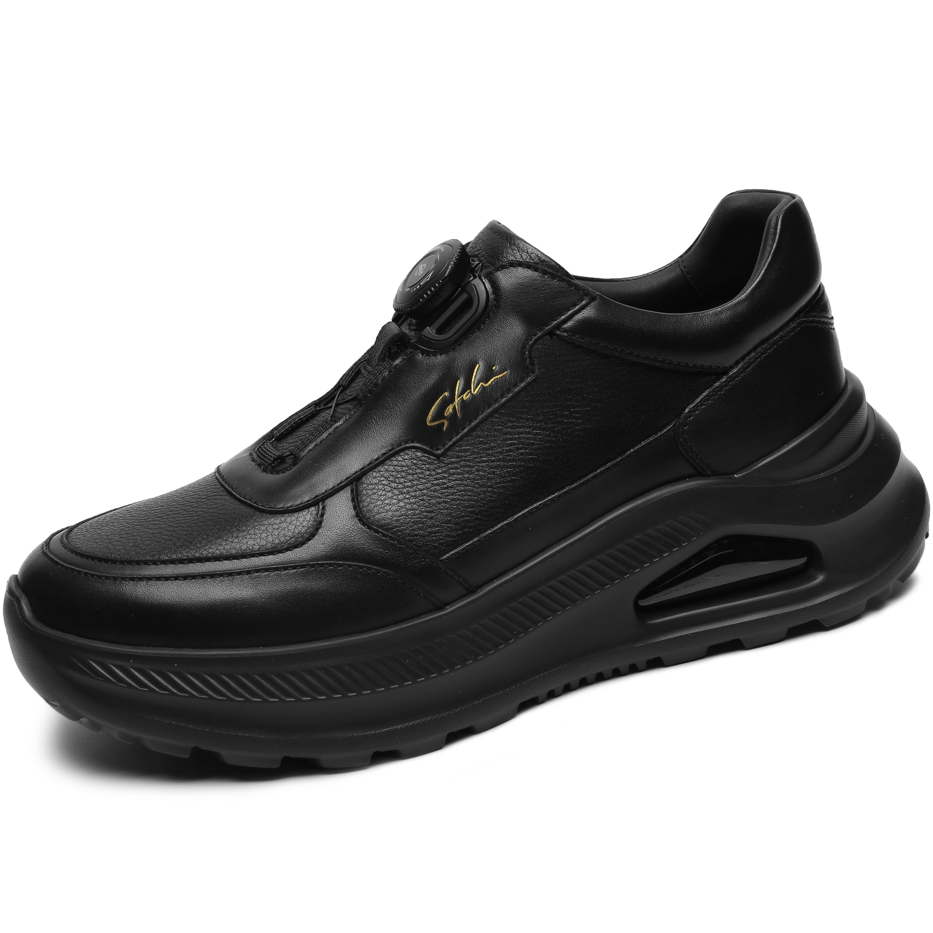 沙驰男鞋气垫减震运动休闲鞋厚底