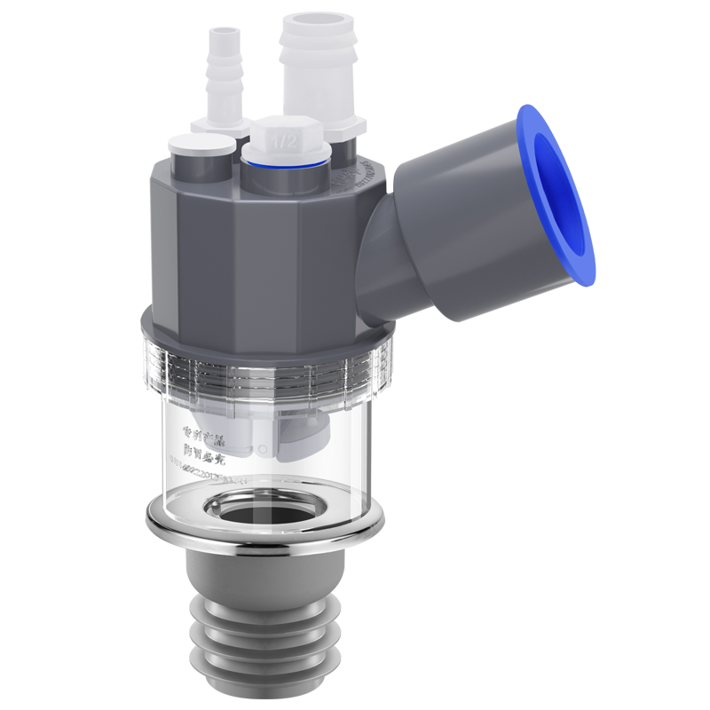 洗衣机下水三通阳台地漏专用接头烘干机扫地机器人排水管三通防臭