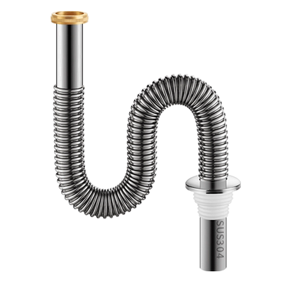 洗脸盆下水管防臭304不锈钢材质