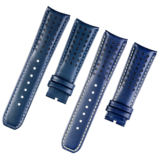 弧形真皮表带适配西铁城蓝天使AT8020 AT9031 JY8078 22 23mm男款