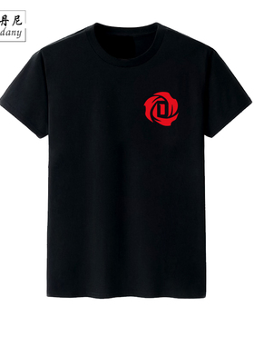 Fini dany/费恩丹尼篮球运动罗斯T恤男宽松大码肥佬休闲潮夏体恤