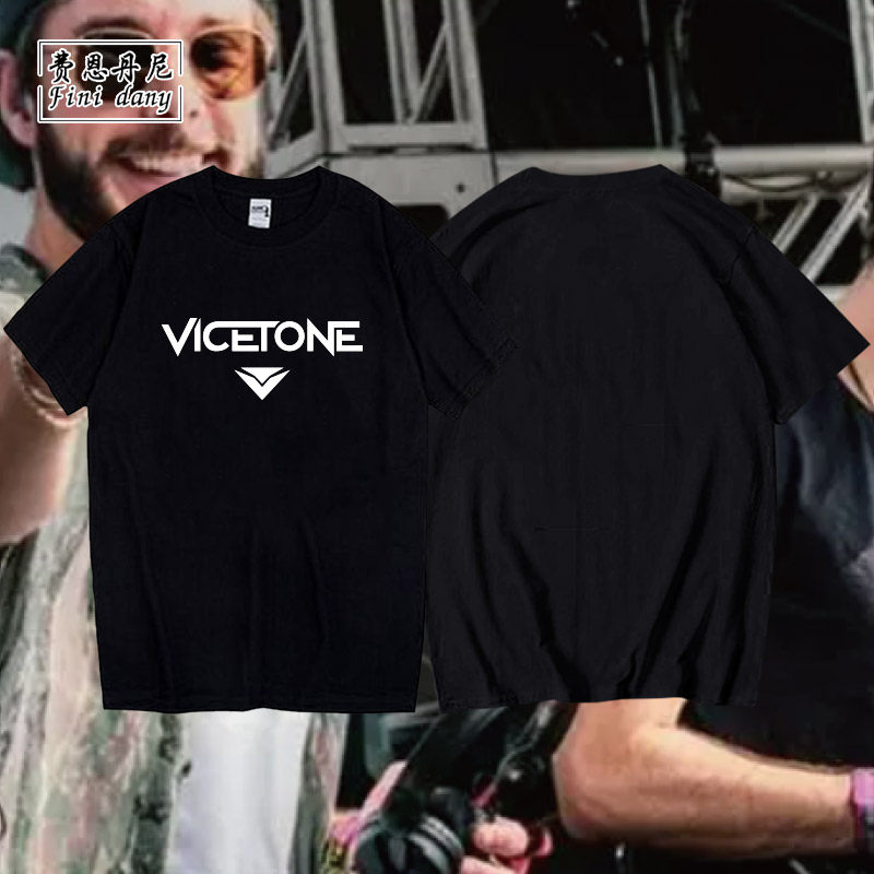 dj电音vicetone周边音乐节摇滚短袖体恤男情侣上衣休闲潮流衣服