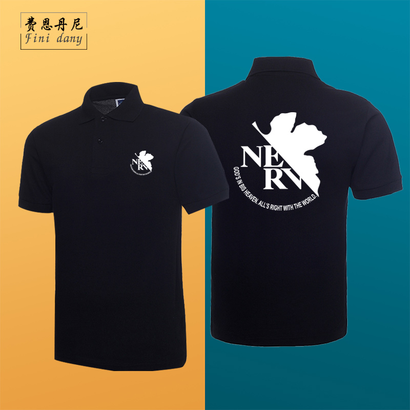 标志立领短袖polo衫