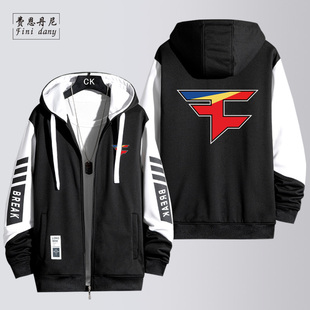 FaZe战队游戏CSGO比赛衣服RAIN宽松休闲百搭连帽拉链卫衣外套男潮