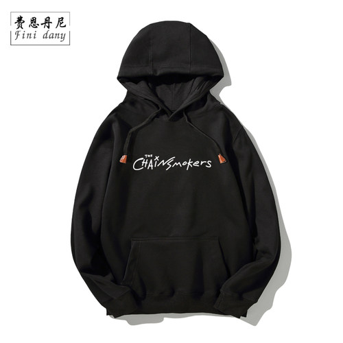 欧美摇滚The Chainsmokers烟鬼乐队周边潮牌长袖连帽卫衣男女情侣 - 封面