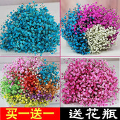 满天星干花花束客厅摆设插花瓶真花装 饰摆件风干天然教师节礼物