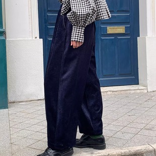 WOKERKER 日系气球裤平绒百搭复古松弛感休闲长裤