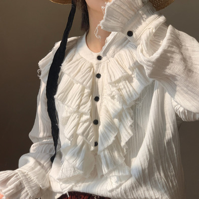 WOKERKER复古拉夫领衬衫