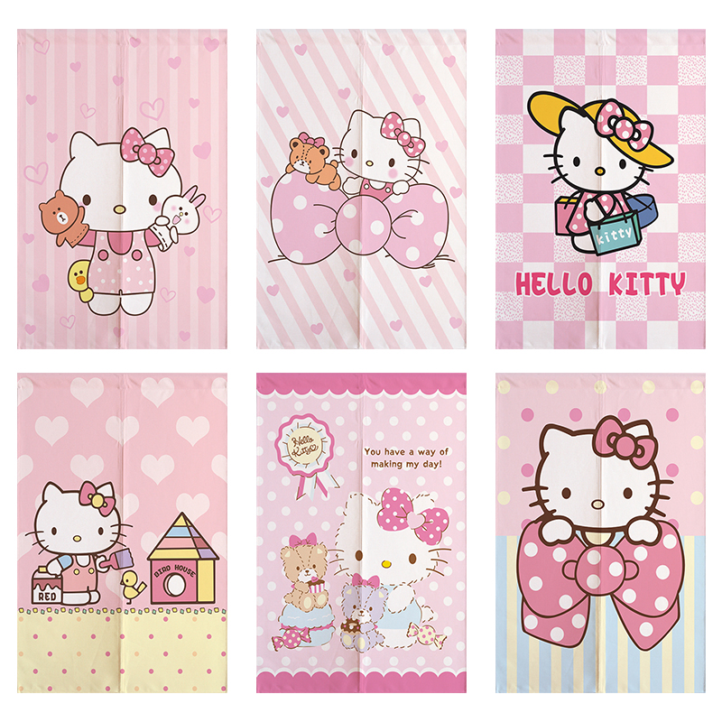 kitty装饰隔断帘棉麻可定制