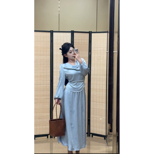 哒头studio【高智女装】微胖大码显瘦气质通勤显瘦上衣半身裙套装