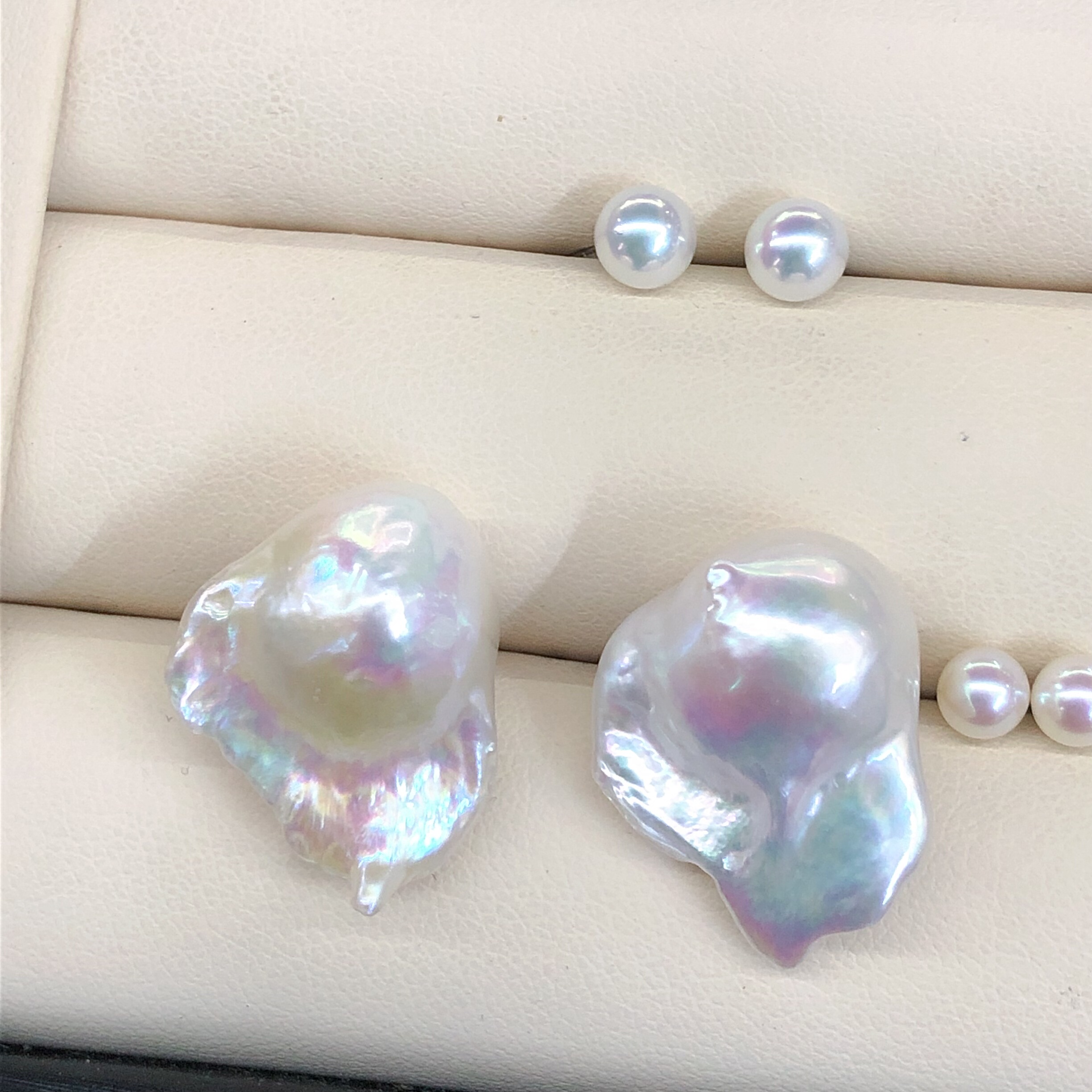 天然珍珠耳钉巴洛克极光炫彩大巴耳钉纯银个性时尚孤品,珠宝/钻石/翡翠,耳饰,淘宝优惠券,粉丝福利购,淘宝优惠卷