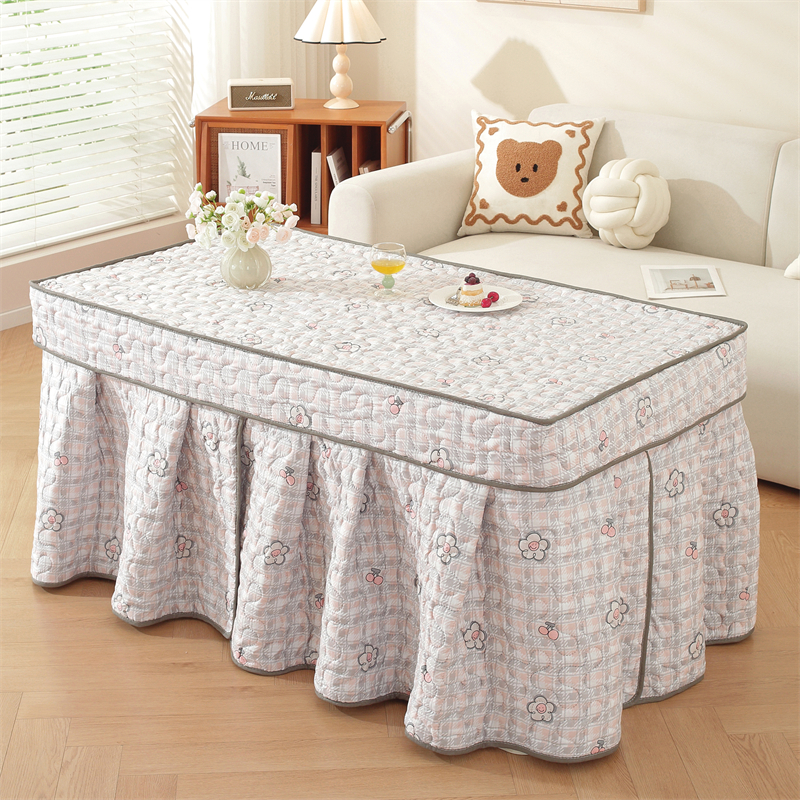 烤火桌子罩套长方形茶几电暖桌罩加绒电炉罩加厚烤火罩烤火炉桌布