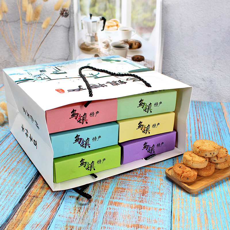 乌镇姑嫂饼杭州特产伴手礼包手工糕点传统零食年货小桃酥饼干礼盒