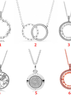 潘家S925纯银双圈标志家族树冰川之美锁骨链素链小众项链送女友