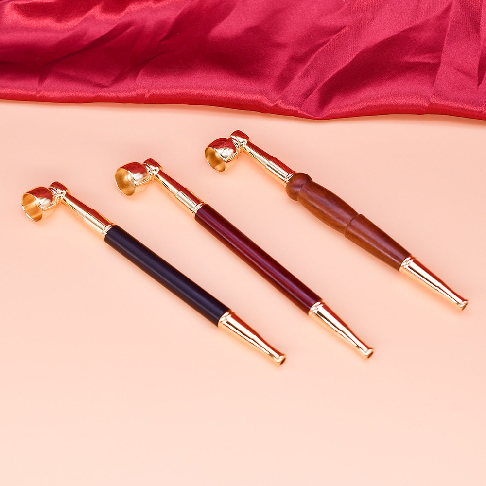 花梨木烟杆粗细烟烟丝三用烟斗铜烟锅实木烟嘴过滤便携旱烟袋烟具