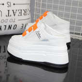 包头外穿半拖鞋 女超高跟12cm网面厚底内增高10cm休闲一脚蹬无后跟