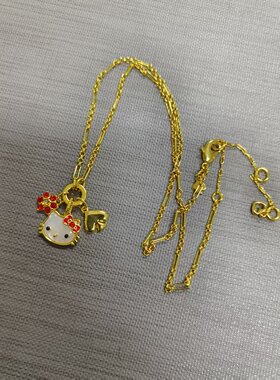 高品质 出口欧美轻奢首饰卡通猫咪吊坠项链女百搭