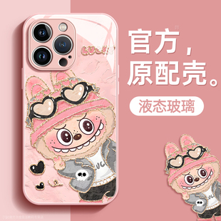 呲牙布偶适用苹果16手机壳16e保护套iPhone16pro液态钢化玻璃16plus硅胶16promax超薄镜头全包防摔新款女高级