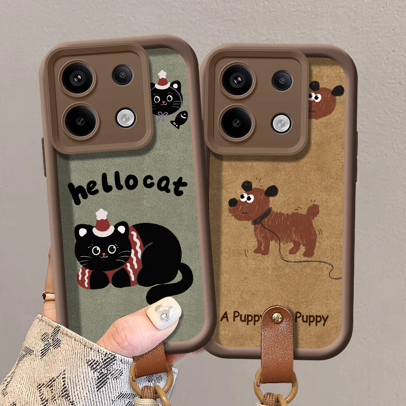 天眼阶梯小羊皮红米手机壳卡通