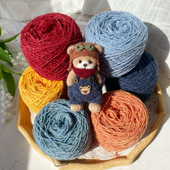 棒针玩偶棒针小熊迷你小奶熊专用线中细玩偶线娃衣线50g一团