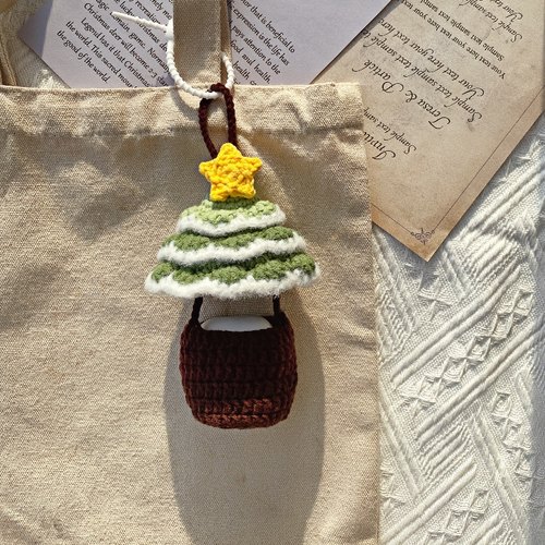 diy耳机套材料包毛线圣诞树手工