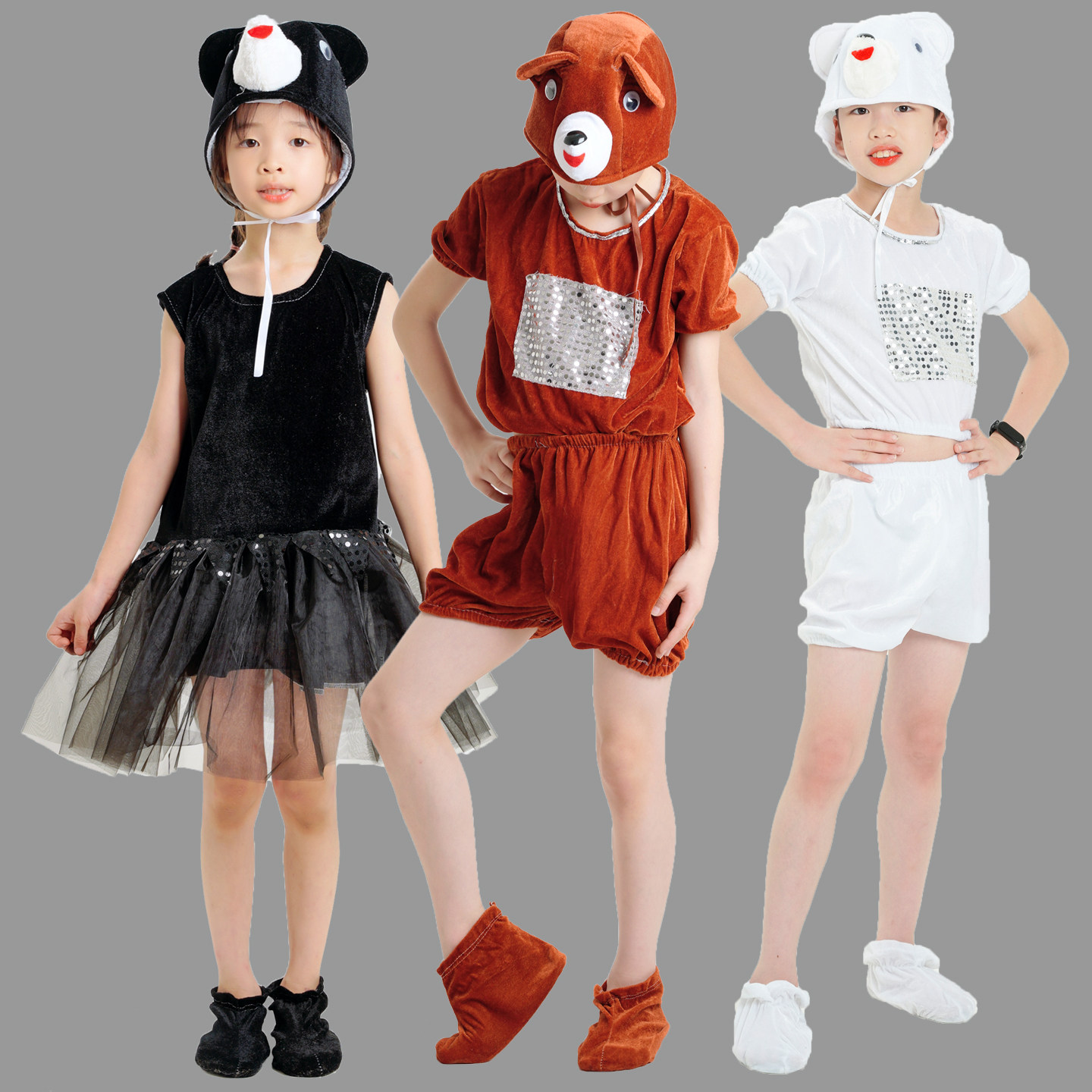 儿童小熊卡通动物演出服